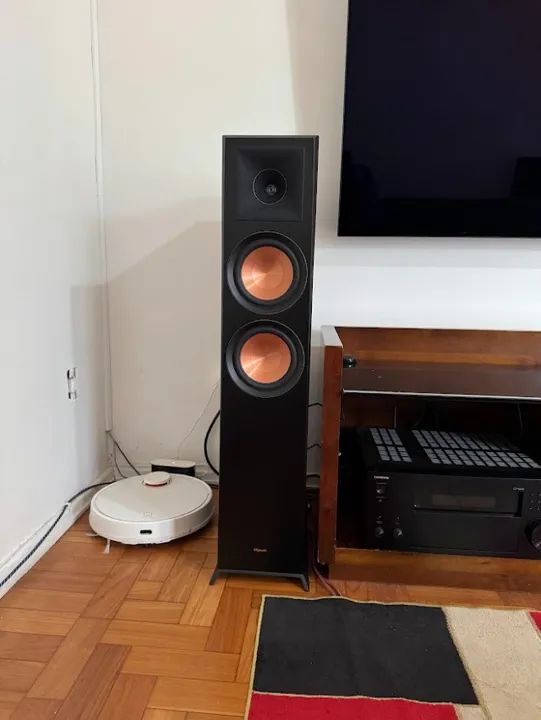 Trio frontal Klipsch Reference Premiere Torre RP-6000F Ebony e Central RP-504C II - Foto 3