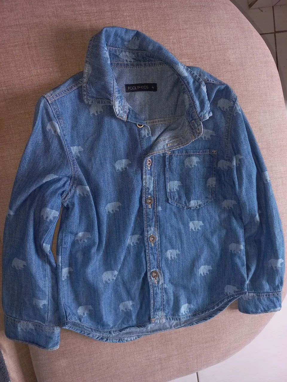 Camisa manga comprida jeans 