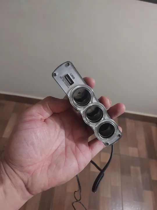 Carregador de carro 3 em 1 com USB