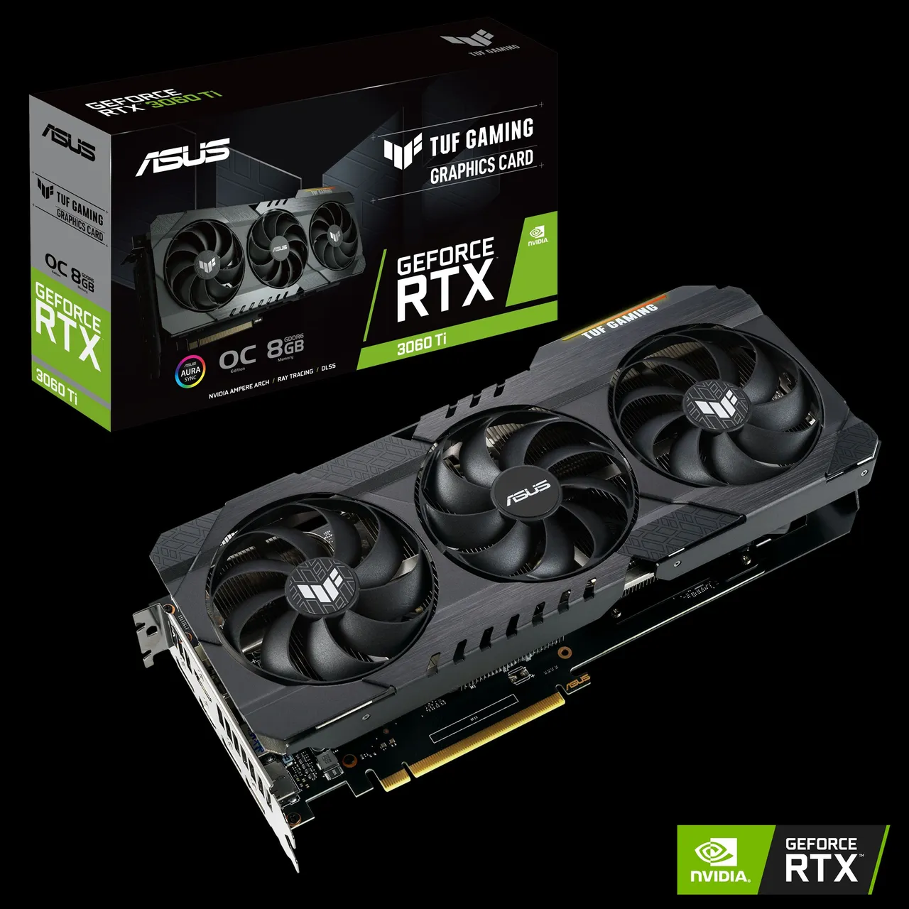 RTX 3060 Ti 8GB - Placa de Vídeo ASUS TUF Gaming GeForce RTX 3060 Ti 8GB GDDR6