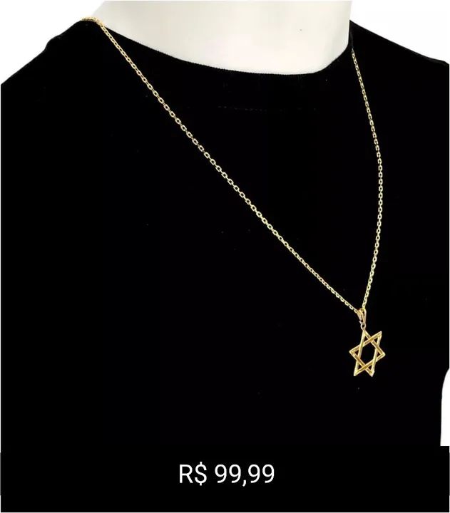 Cordão 100% moeda antiga cor Ouro com Pingente Sol - Foto 2