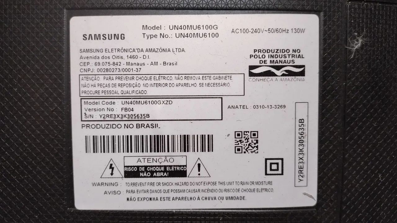 Placa principal TV Samsung UN40MU6100G - Impecável!  - Foto 3