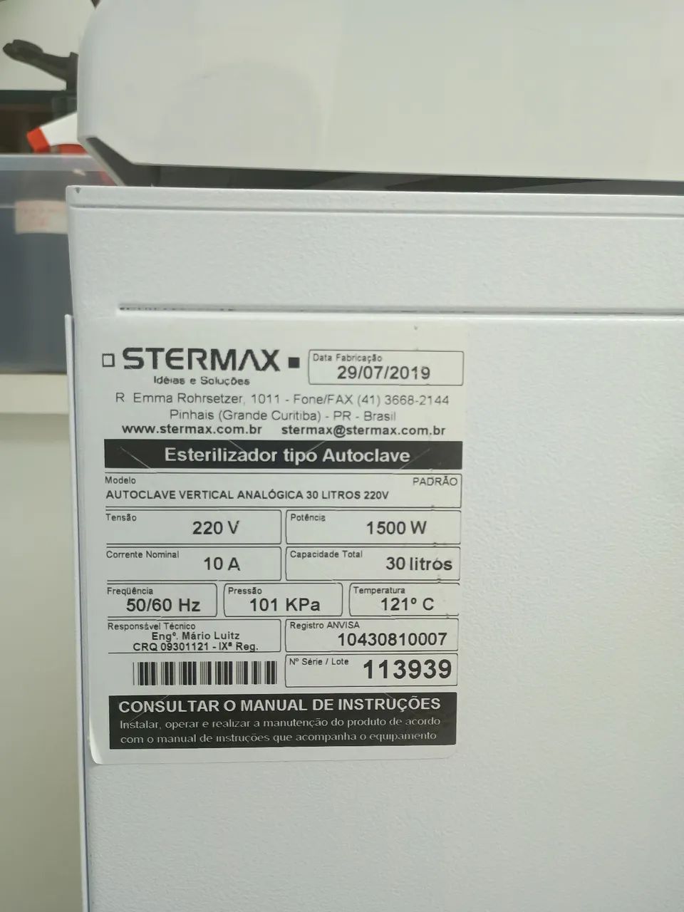Altoclave Vertical Analógica 30L 220v Stermax - Foto 2