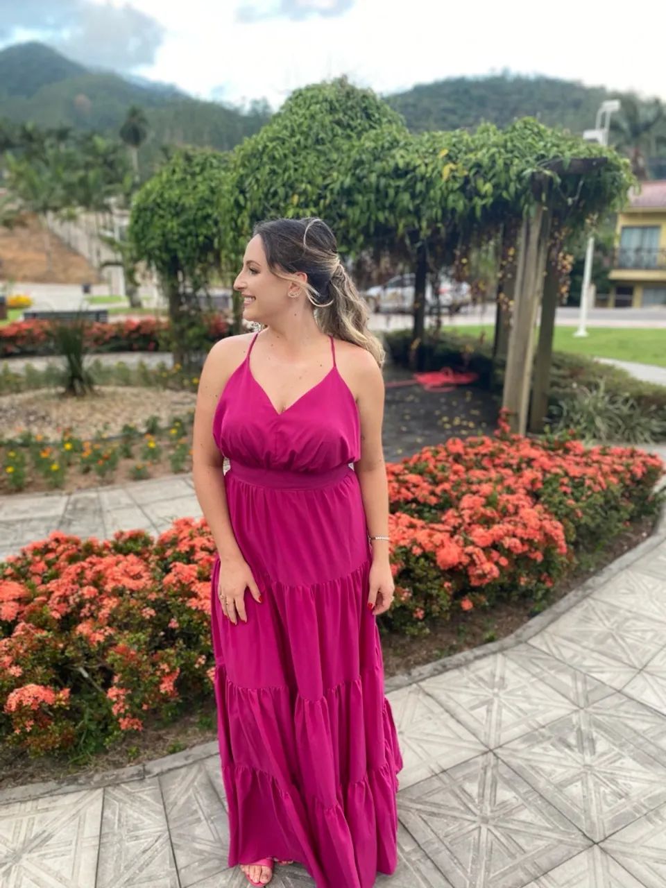 Vestido Longo Pink Elegante - Foto 2