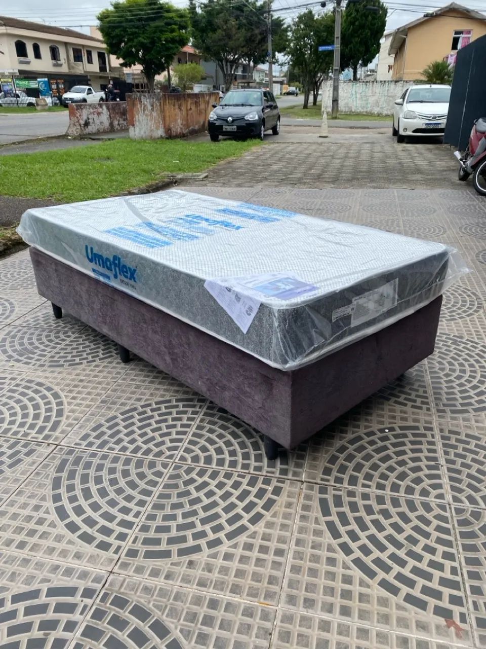 Conjunto box de solteiro mola ensacada novo  - Foto 4