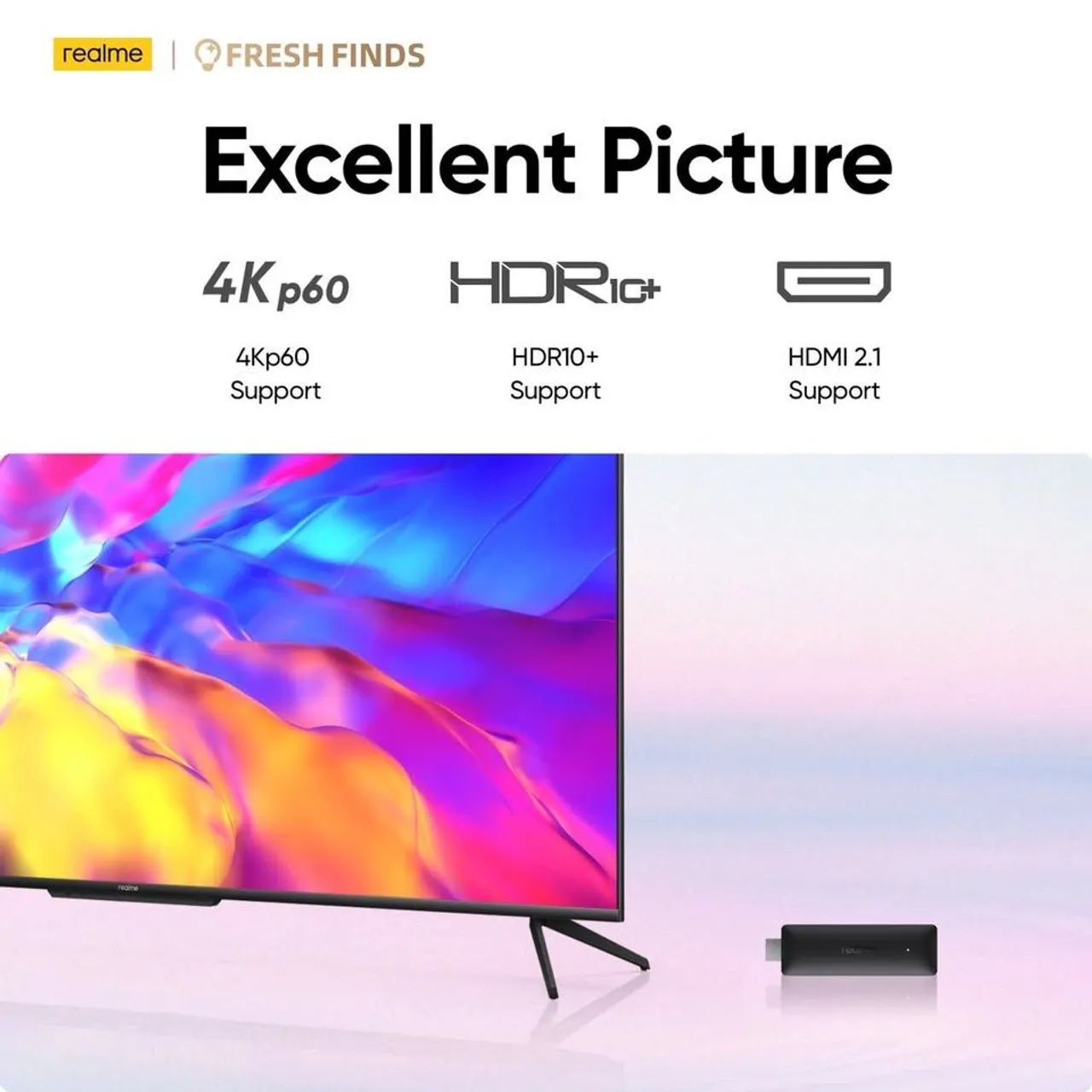 Realme Tv Stick 4K 60fps hdr10/2gb+8gb/Google Tv/ Chromecast Integrado/comando de voz - Foto 6