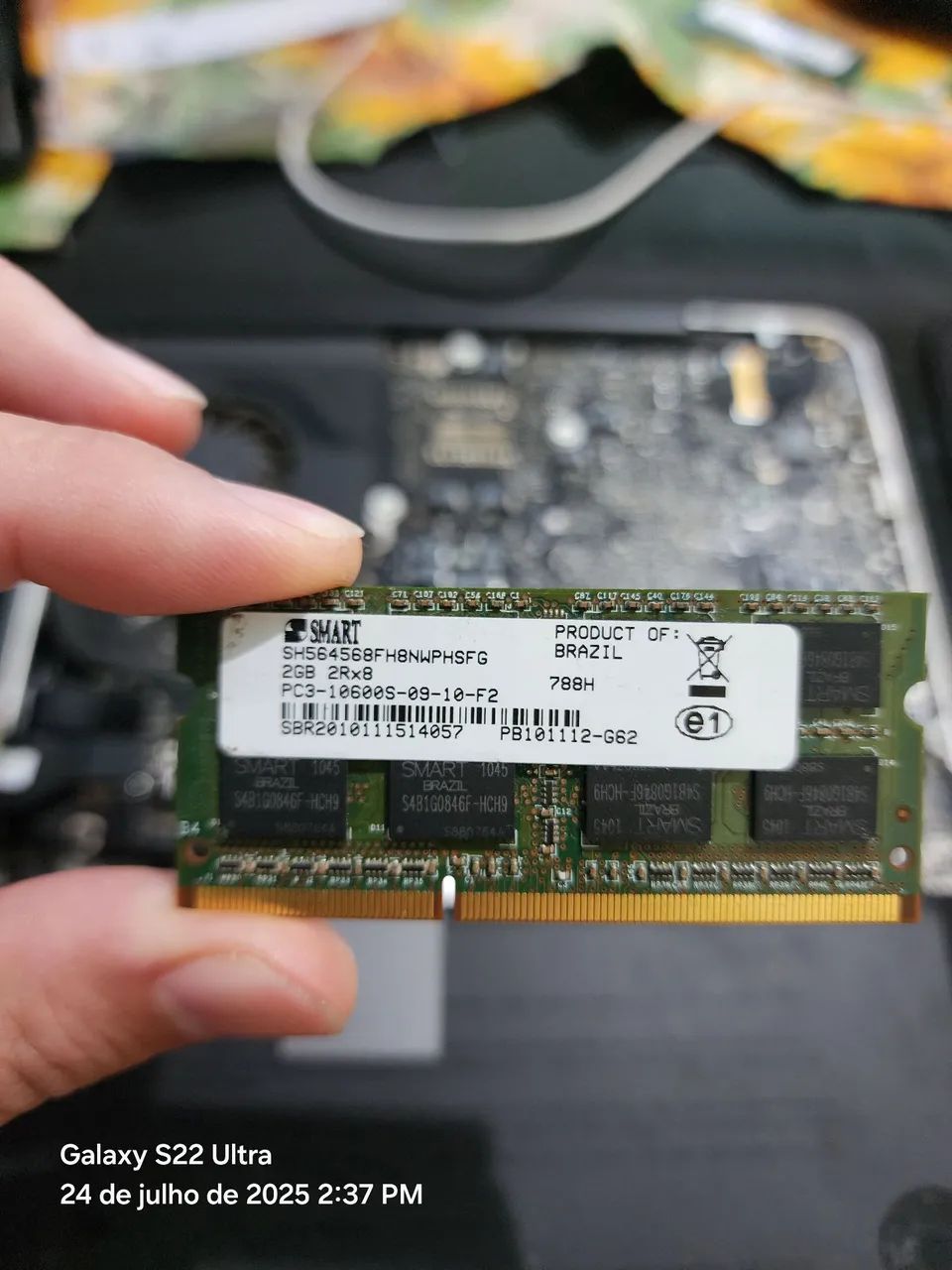 Kit Memória RAM DDR3 para Notebook - 3GB Total (1x 2GB + 1x 1GB) - Testadas e Funcionando