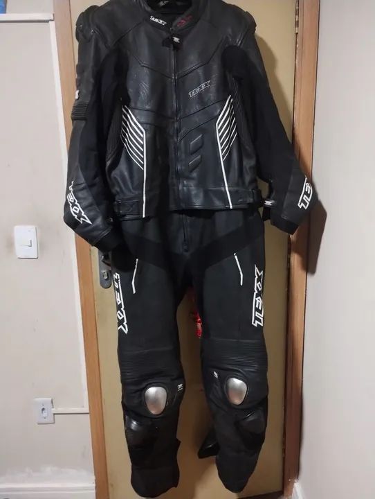 MACACÃO TEX PISTA PRETO/BRANCO