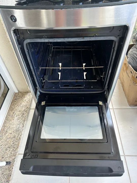  Fogão Consul 4 bocas - CFO4VAR com Mesa em Vidro - Inox - Foto 5