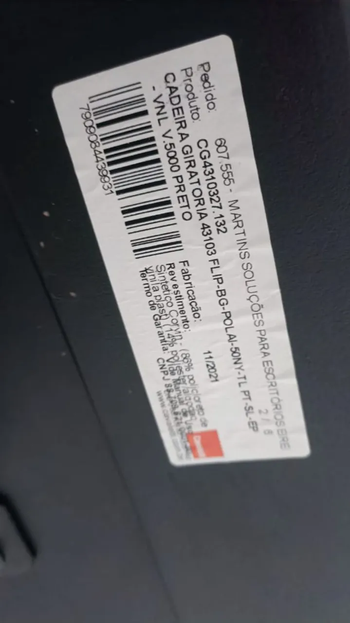 Cadeira Giratória Preta - VNL V.5000