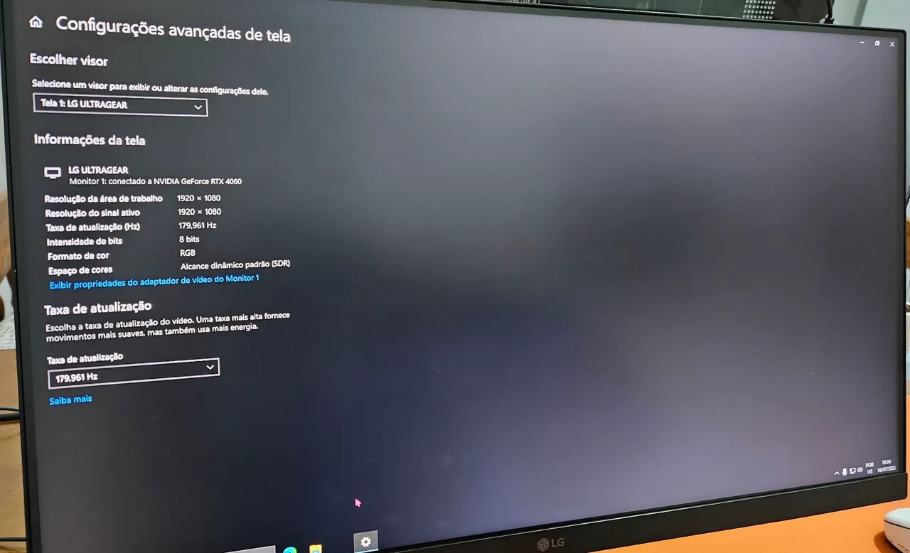 Monitor LG Ultragear 180HZ 24p 1080P