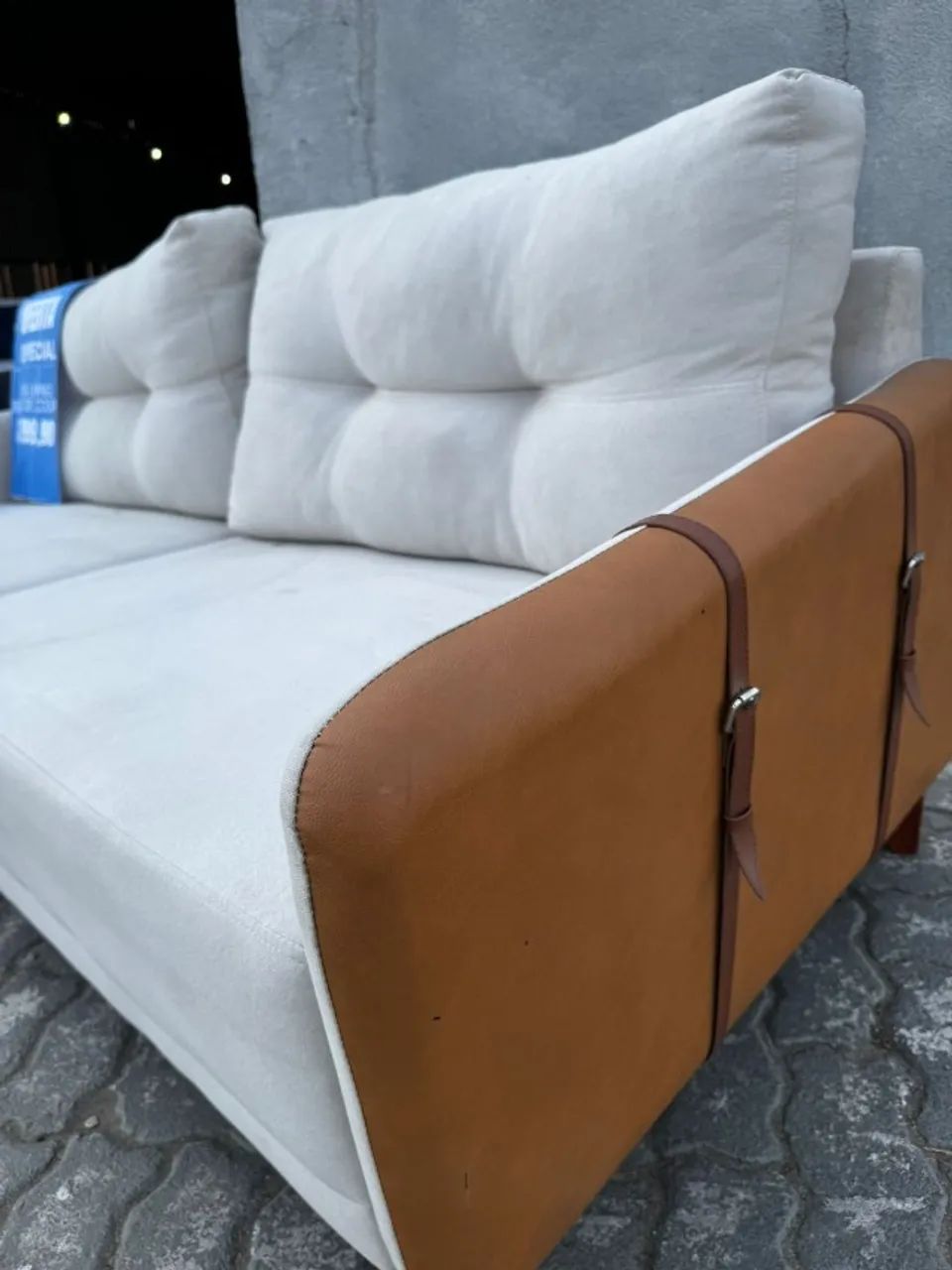 Sofa Living Fixo em LInho 4 Lugares - Foto 3