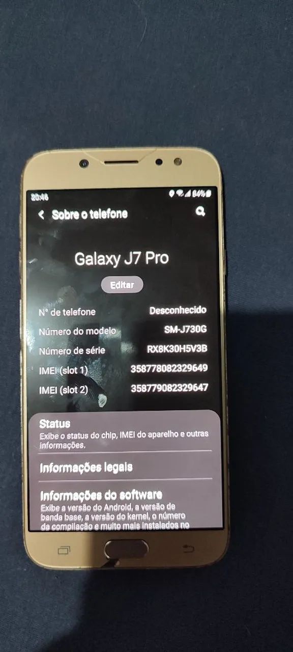 J7 pro 64 gb <br>Funcionando tudo. R$ 200 - Foto 2