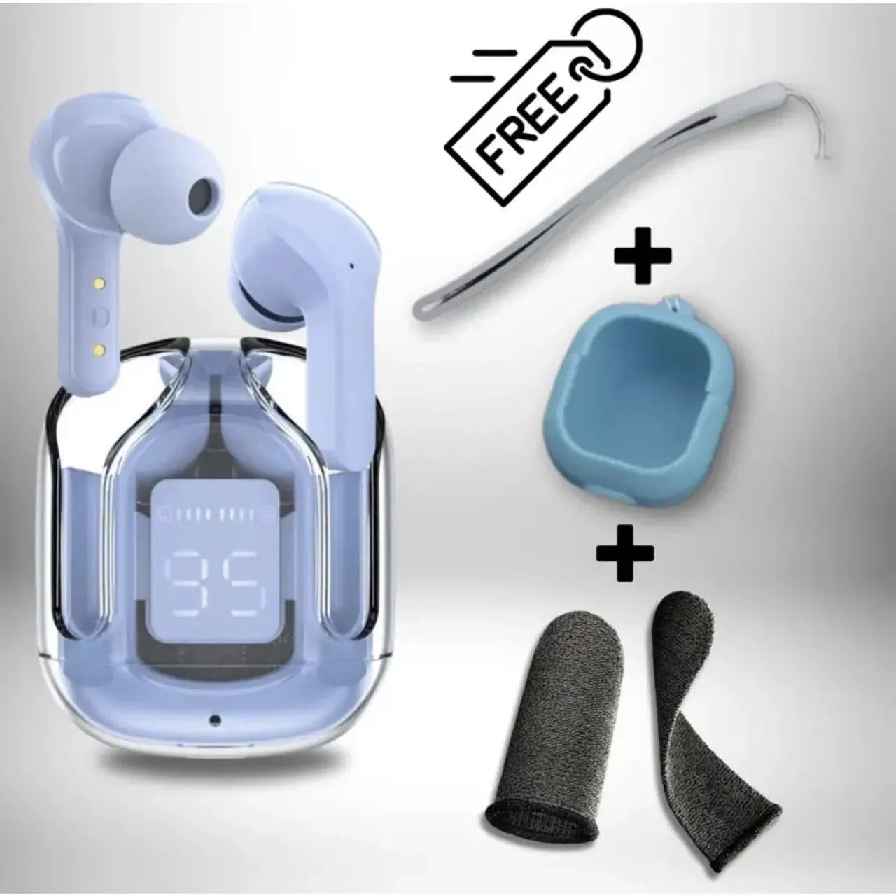 Fones de Ouvido Bluetooth TWS com Display Digital - Novo