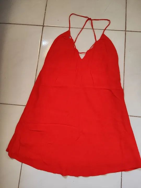 Vestido vermelho tirinhas 