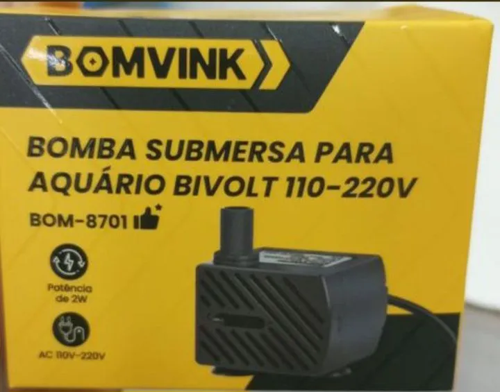 Bomba Submersa para Aquário Bivolt 110-220V - BomVink