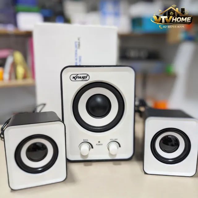 Caixa de Som Para PC Knup Com Subwoofer + Entrega Grátis - Foto 3