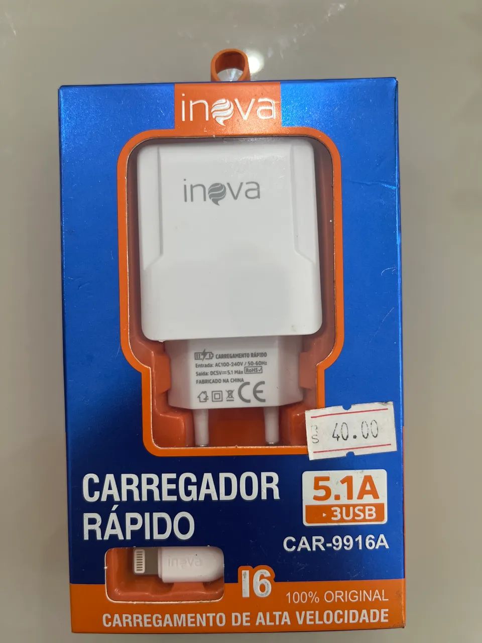 Carregador Rápido I6. 5.1A 3USB  