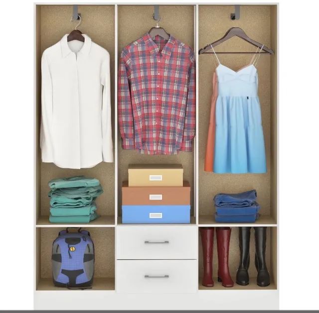 Conjunto Guarda-Roupa Capri com Cômoda - Foto 2