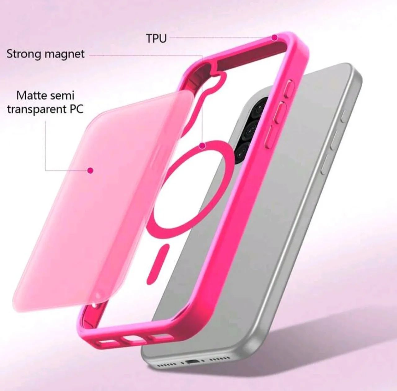 Capa Premium Fosca para Galaxy A55 Pink - Foto 3
