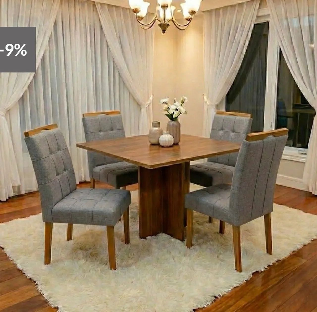 SALA DE JANTAR COM 4 CADEIRAS - Foto 5