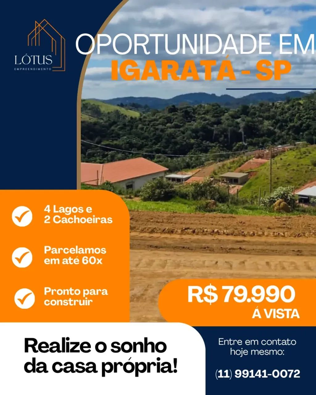 TERRENOS EM IGARATÁ: CACHOEIRAS E PISCINAS!