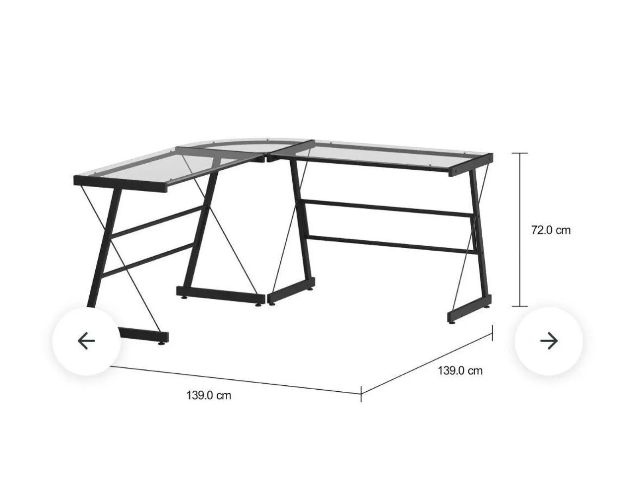 MESA DE VIDRO ESCRITÓRIO 