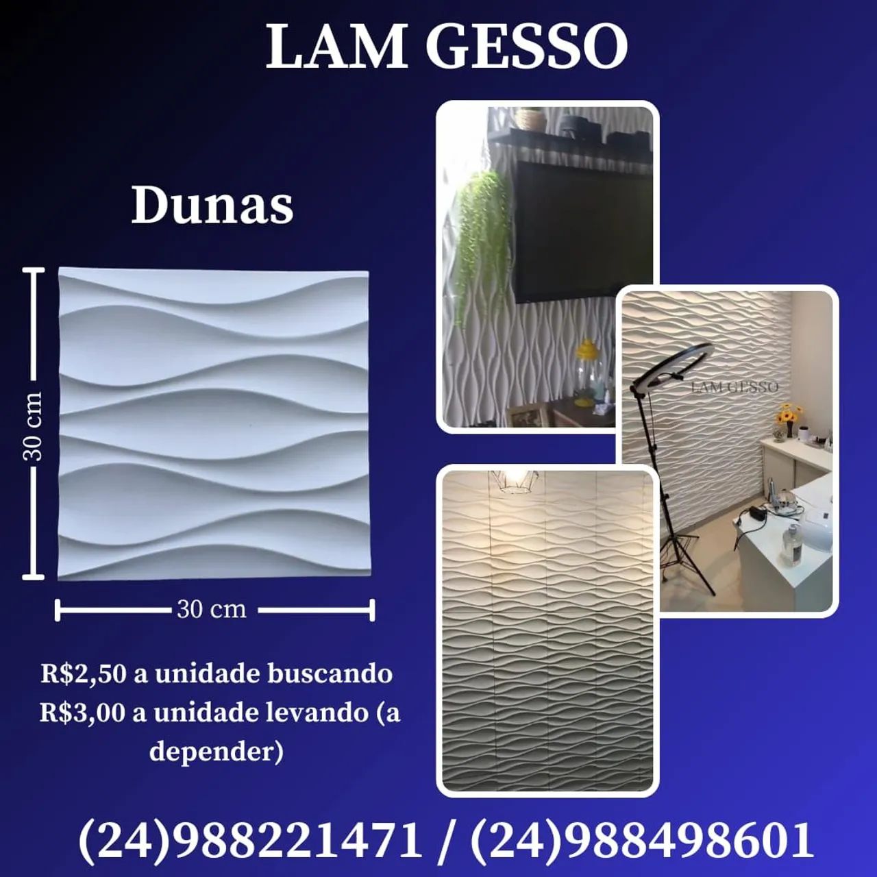 Placas de Gesso 3D - Foto 3