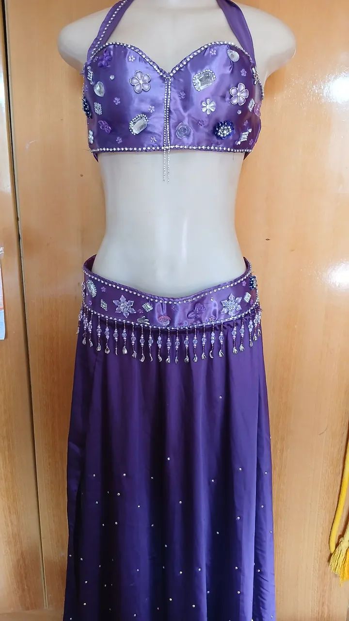 Roupa de dança do ventre Roxa.  - Foto 3
