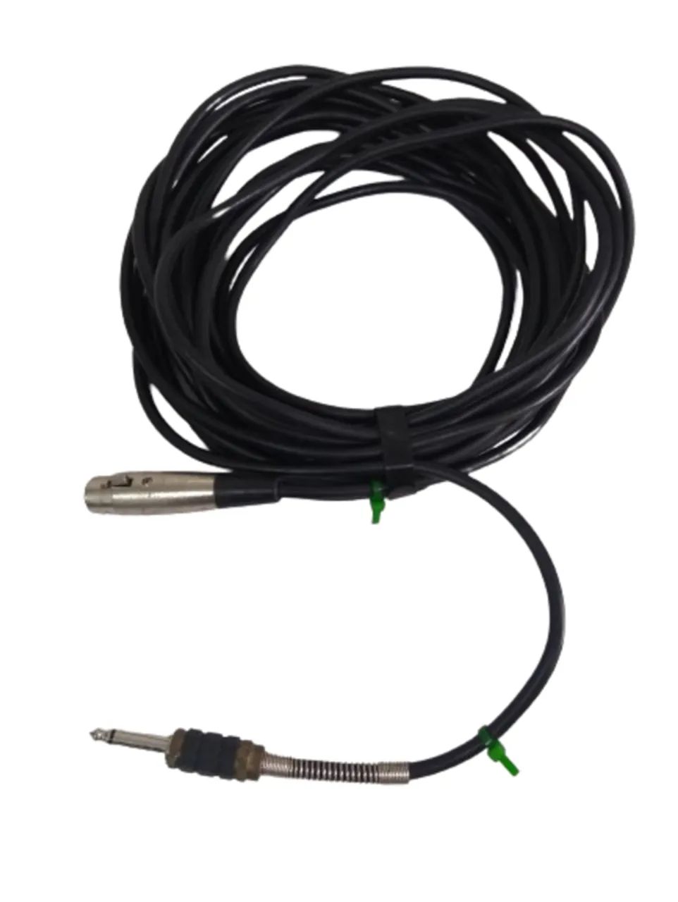 Microfone profissional usado CSR 525 verde escuro com cabo XLR p10 - Foto 6