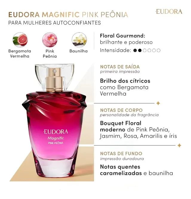 Eudora Magnific Pink Peônia Colônia 75ml - Foto 4