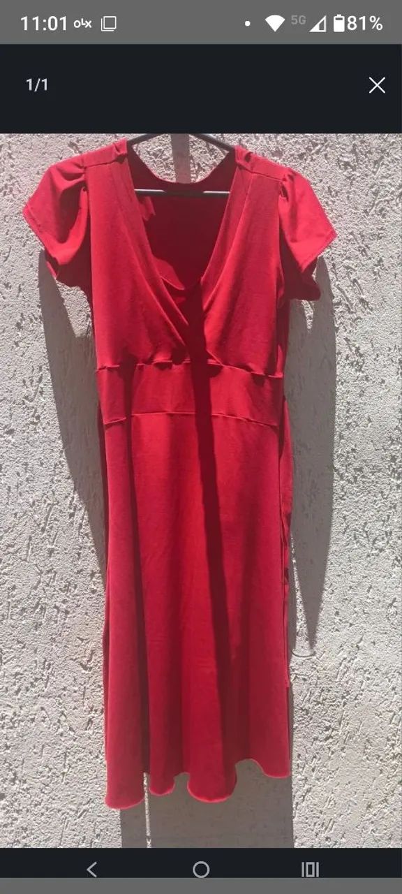 Vestido casual vermelho (M) - Foto 2