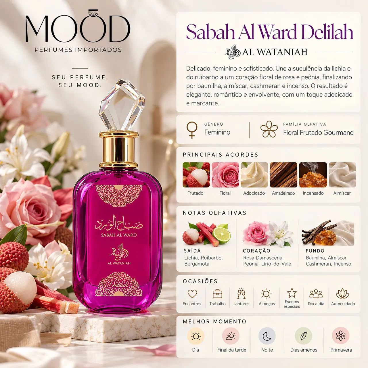 Perfume Árabe Linha Sabah Al Ward  - Foto 3