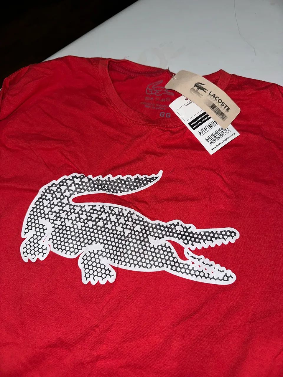 Manga Longa Lacoste Vermelha - Foto 2