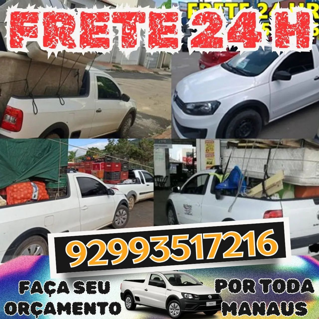 Frete Manaus e interior 24hrs