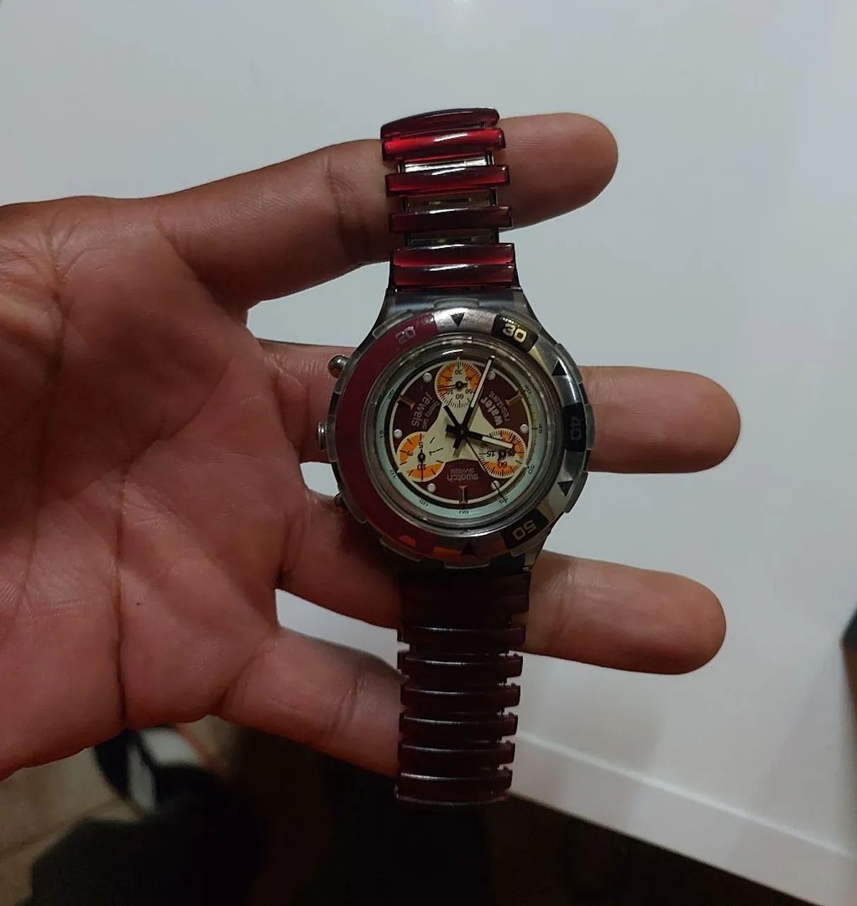 Relógio Swatch Aqua Chrono "Red Snapper" - Foto 2