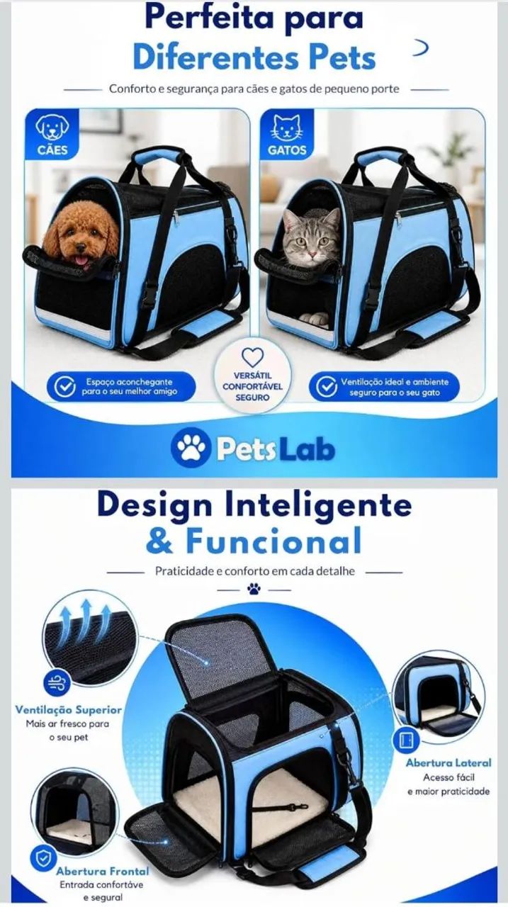Bolsa para transportar seu Pet - Foto 3
