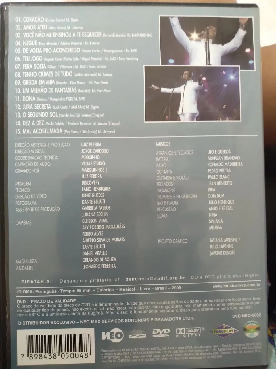 ?DVD Elymar Santos - Ao Vivo (Coleção Curta em Casa )  - Foto 2