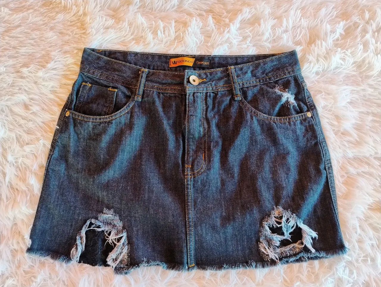 Saía Jeans Goondy Denim Lovers 42 - Foto 2