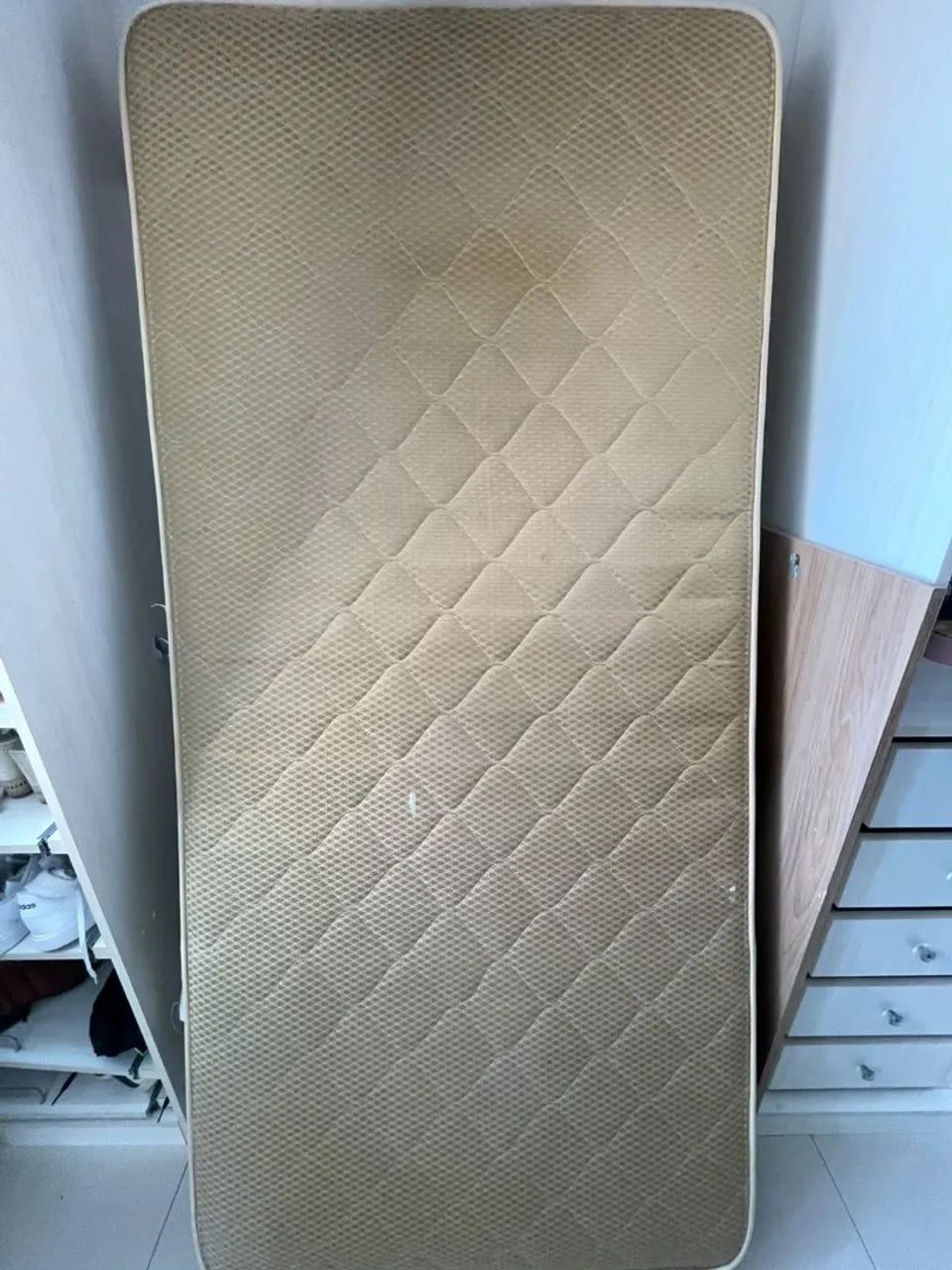 Cama box solteiro + Colchão de mola solteiro 