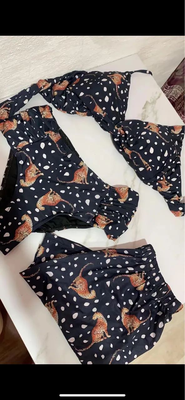 Biquíni 3 peças. Com short. Lindo conjunto. - Foto 2