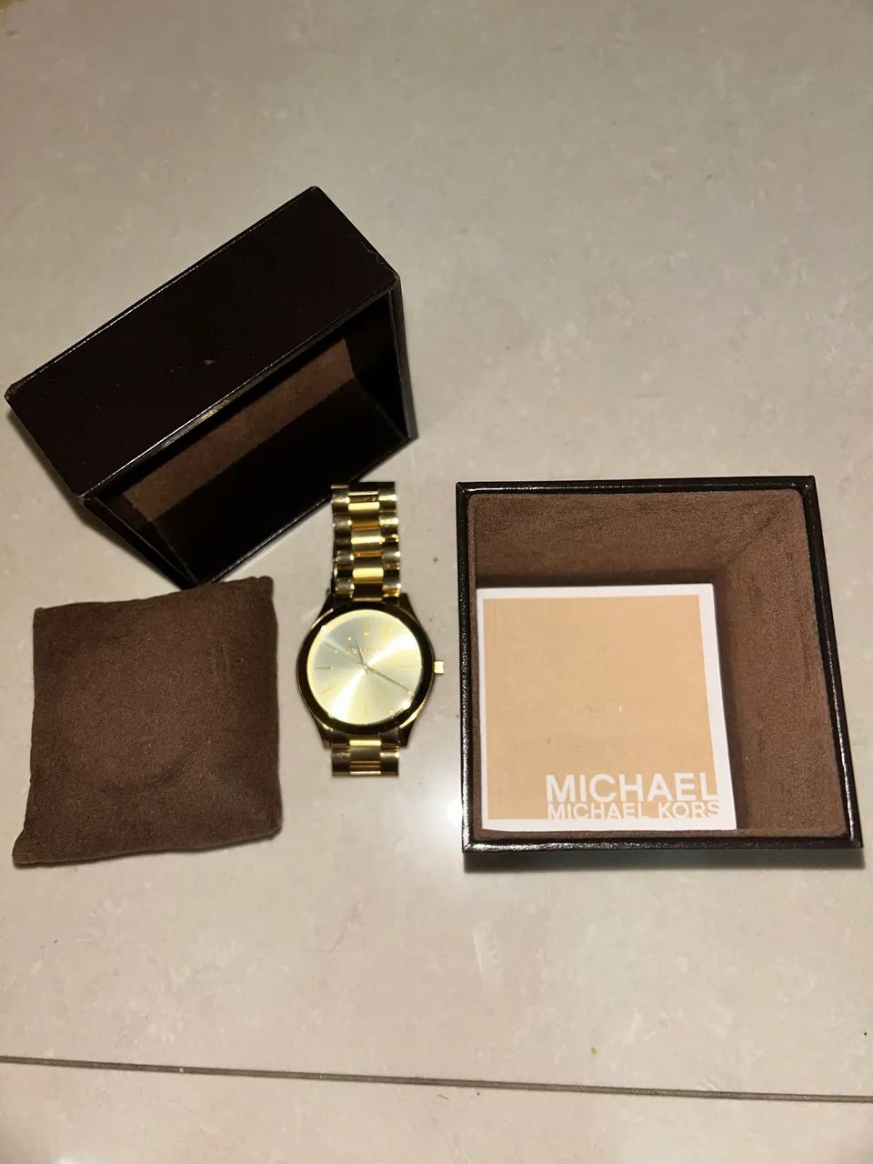 Relógio Michael Kors Original Dourado Feminino + Caixa - Foto 3