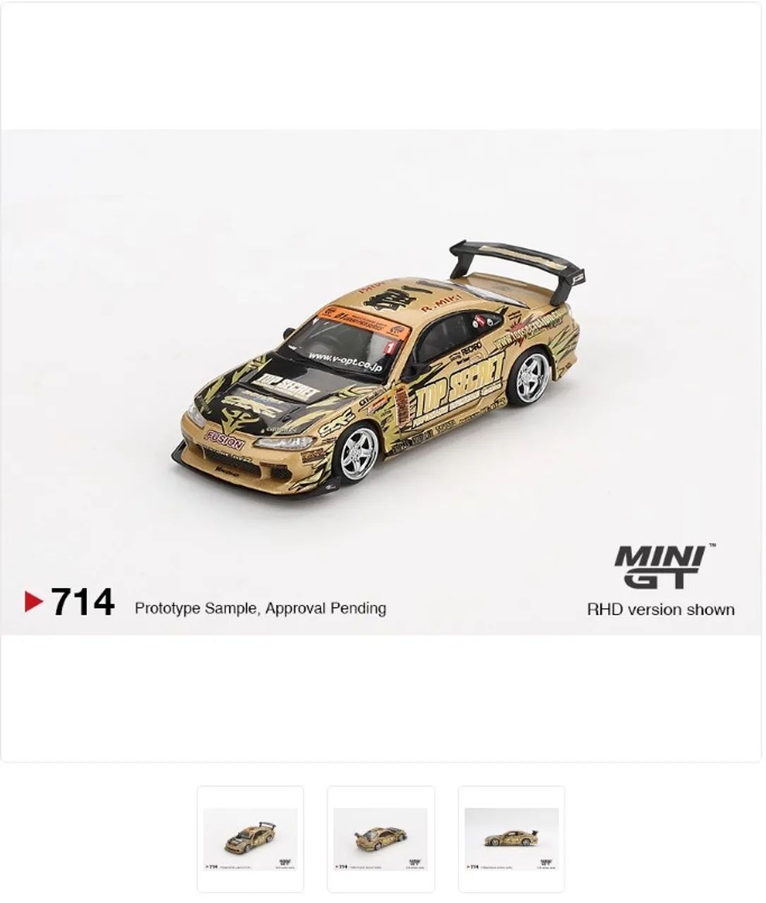Mini GT 714 Nissan Silvia S15 Top Secret D1GP - Hobbies e coleções