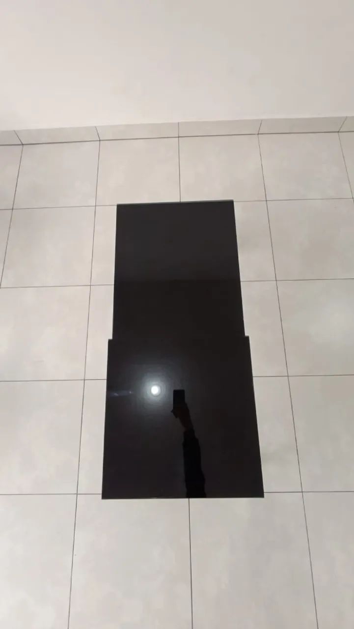 Mesas de sala em laca preta com vidro - Foto 2