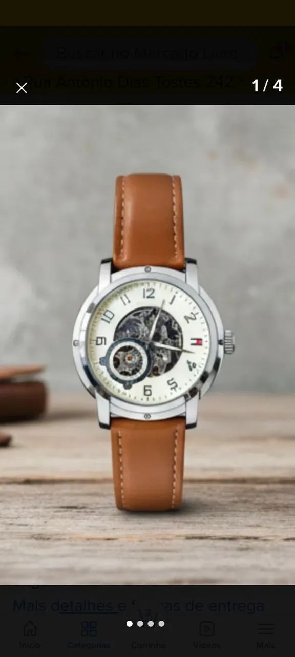 Relógio RARO Tommy Hilfiger ORIGINAL Automático skeleton