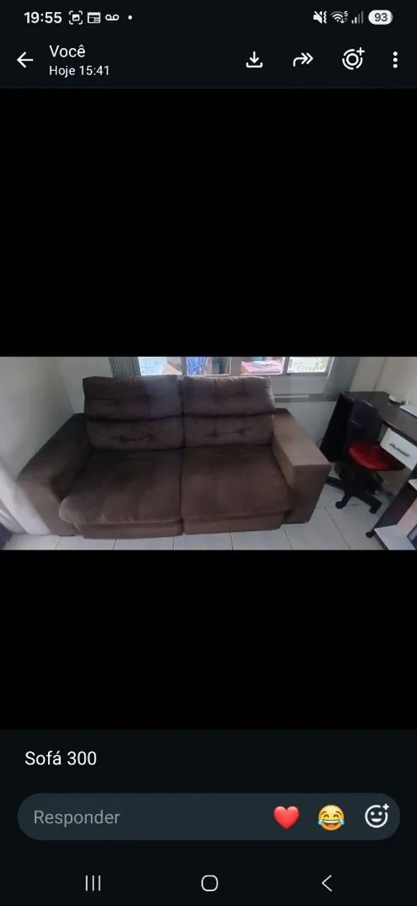 Sofá 2 Lugares Usado em Bom Estado - R$ 300