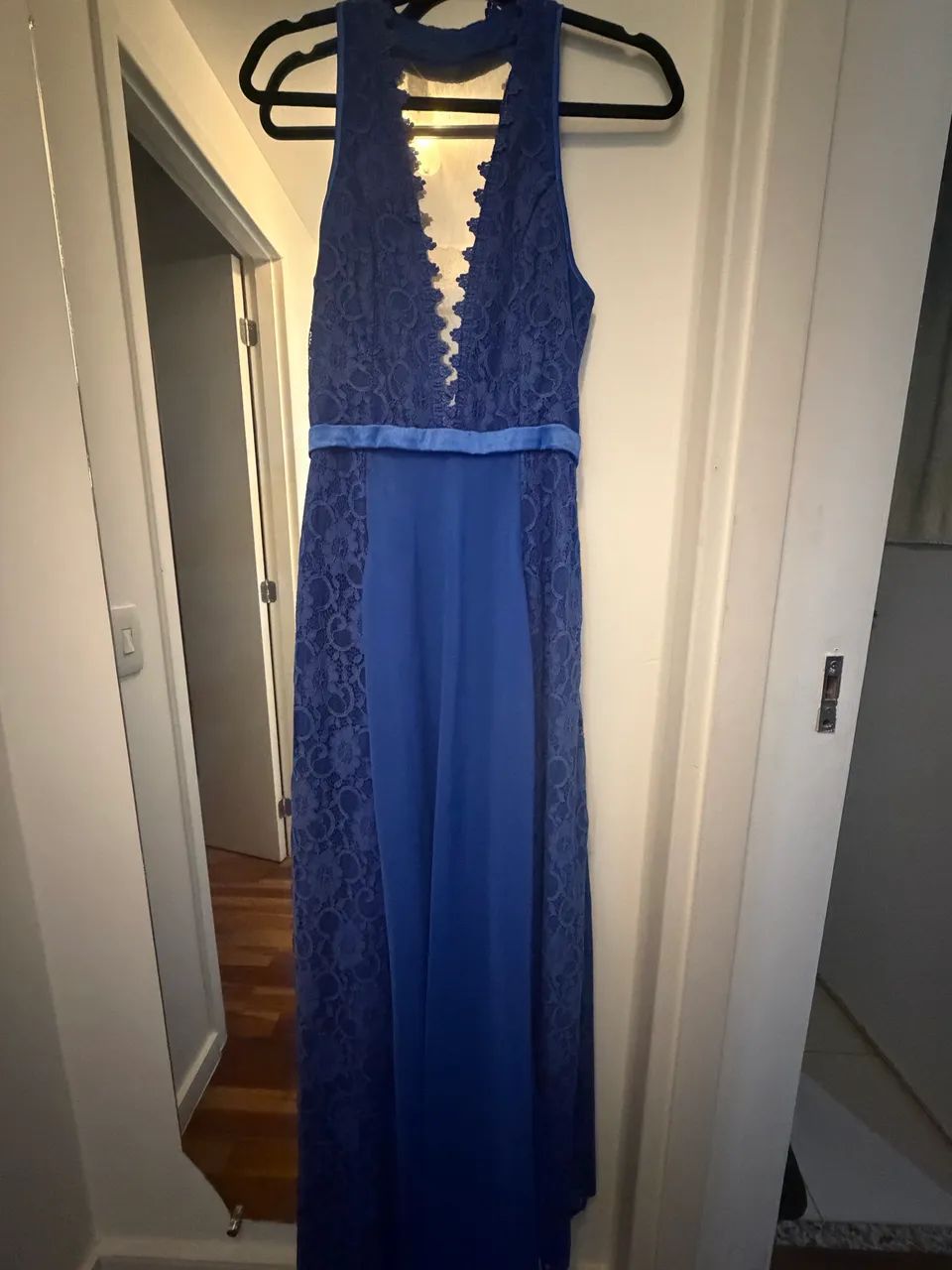 Vestido de festa azul - renda/tule  - Foto 2