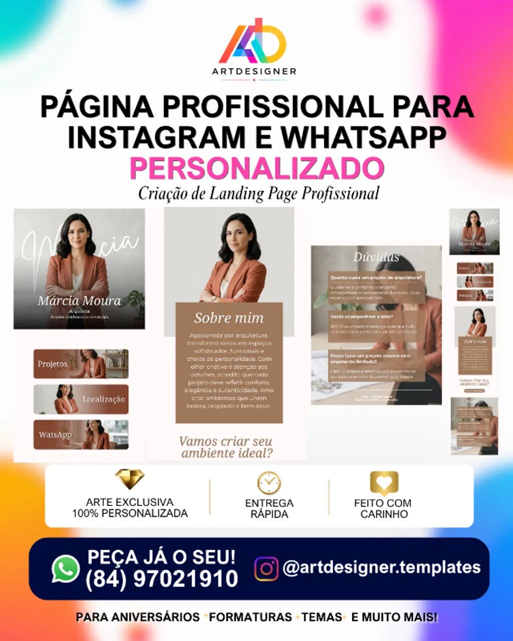 Página Profissional para Instagram e WhatsApp