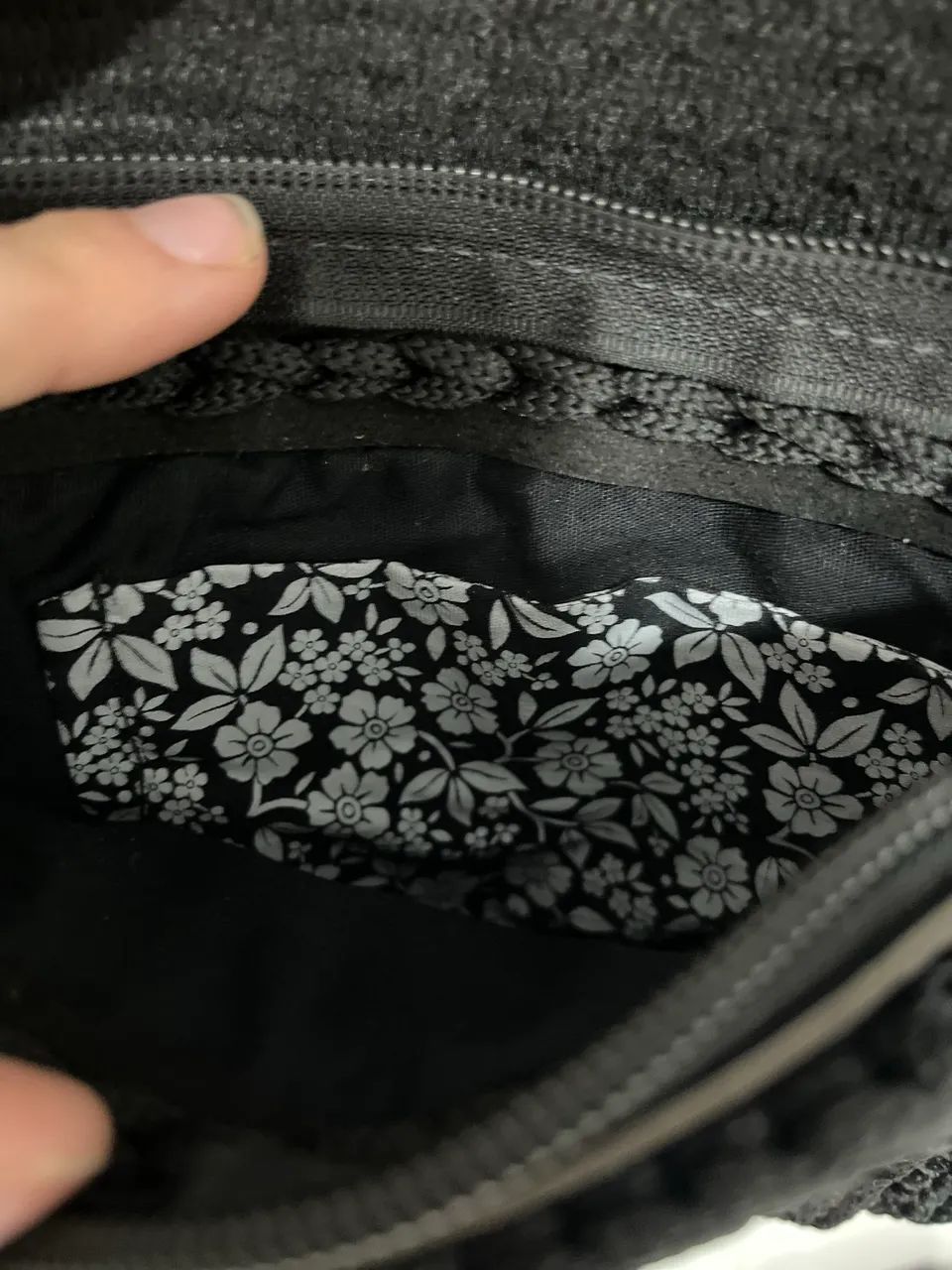 BOLSA DE CROCHÊ PRETA P - Foto 2