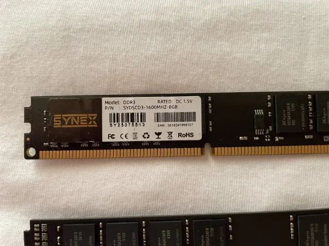 Memória DDR3 8 Gb Desktop, 1600Mhz, 1.5v